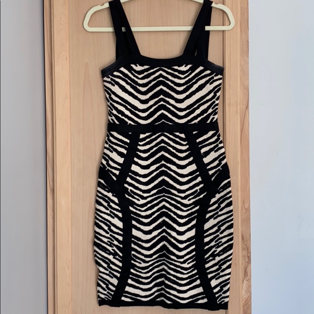 Zebra print midi dress